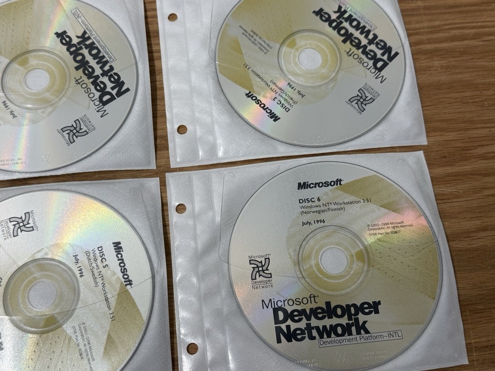 Microsoft Developer Network Office Test Platform INTL July 1996 15 Discs