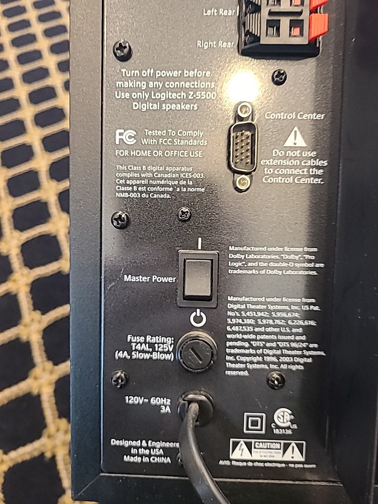 Logitech Z5500 Subwoofer (Sub) Tested and Working