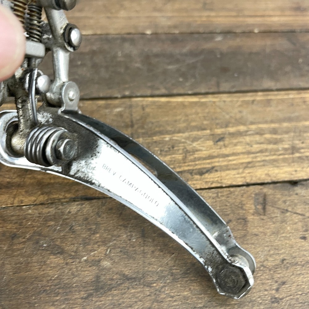 Vintage Campagnolo Record Front Derailleur On Bottom Pull Campy 3 Hole A3