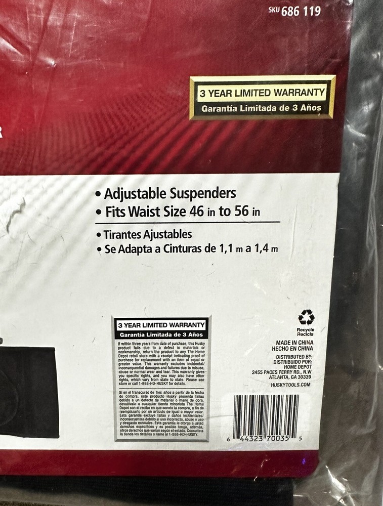 New Lumbar Support Belt Husky Size X- Large Adjustable Hook & Loop Qty-2