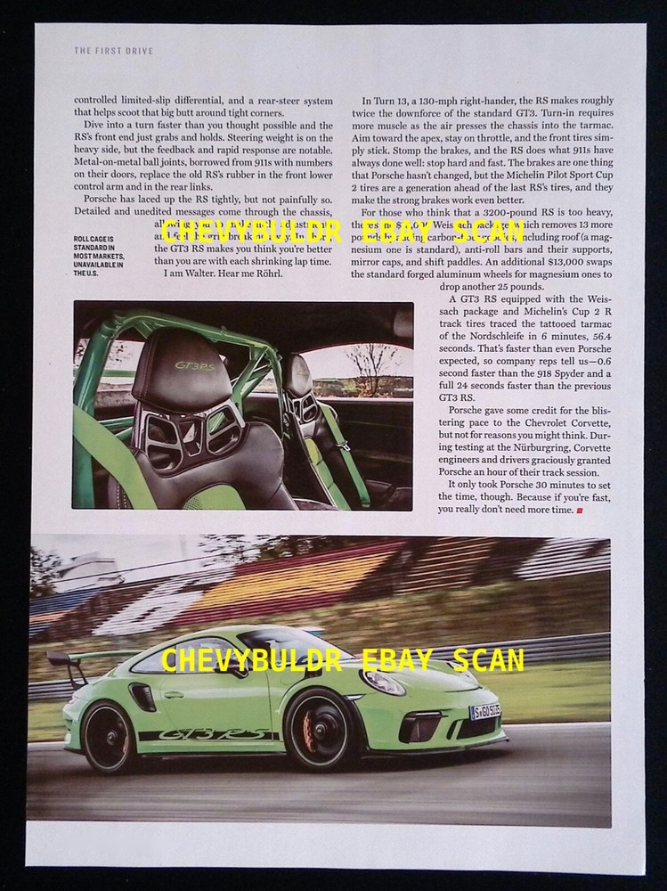 2019 Porsche 911 GT3 RS First Drive Info Article "Encore Performance"