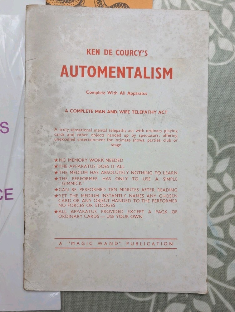 Ken de Courcey Magic Book Bundle - card magic, mental magic, etc. - some signed