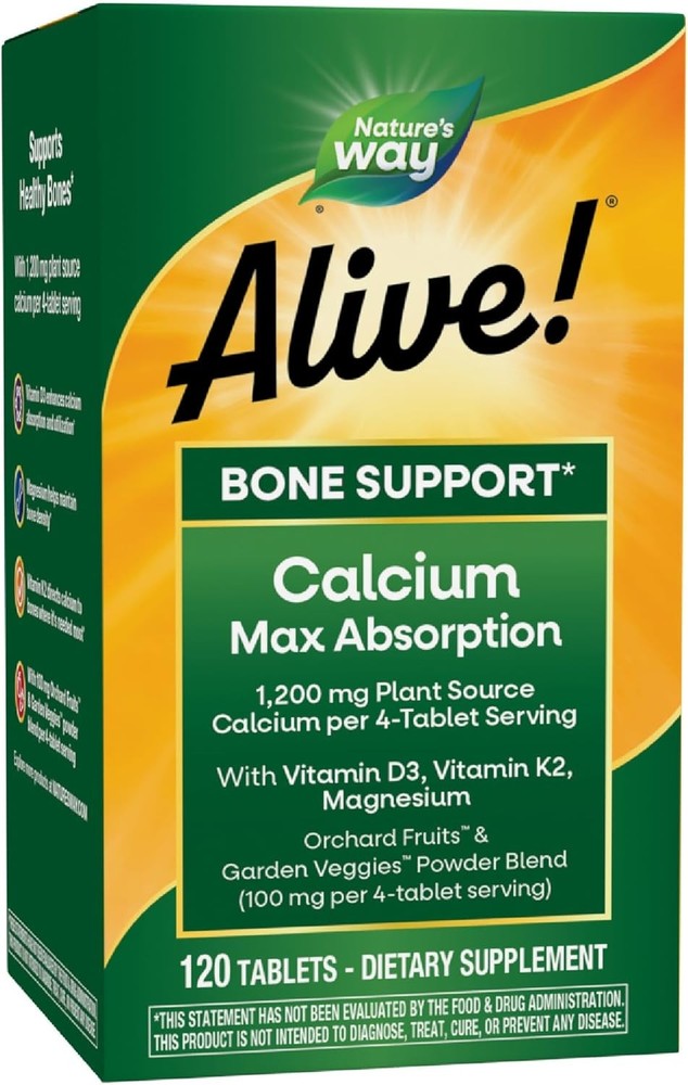 ’s Way Alive! Calcium Bone Support Tablets*, Max Absorpt Calcium