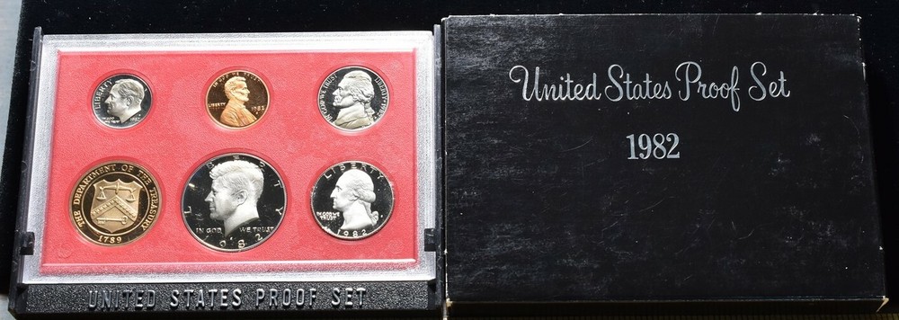 1982-S U.S. Mint Proof Set 5 Coins - Pristine Hand Picked Set