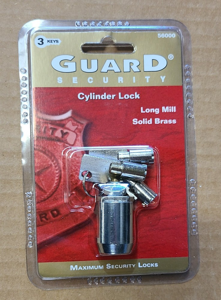 Guard Security Cylinder Lock Long Mill Solid Brass Model 56000