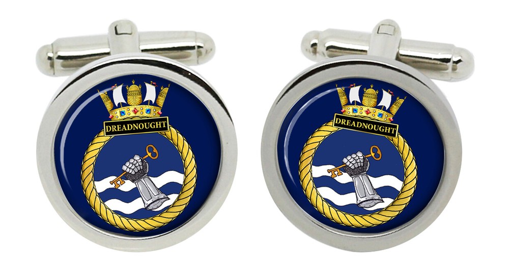 HMS Dreadnought, Royal Navy Cufflinks in Box