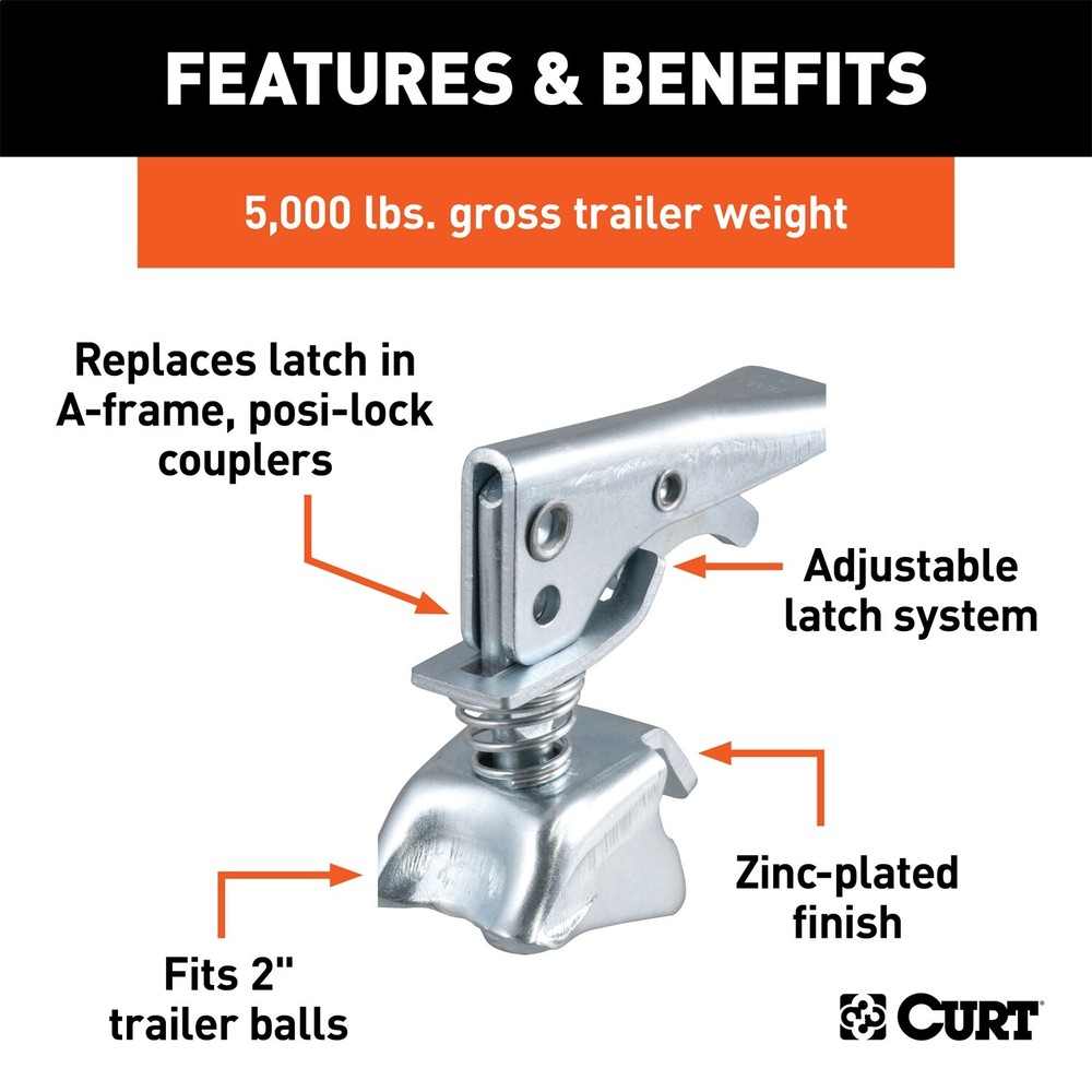 CURT 25294 Replacement 2" Posi-Lock Coupler Latch for A-Frame Couplers