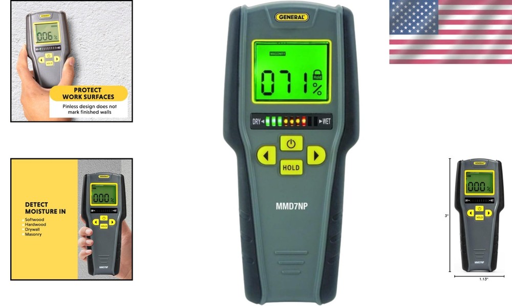 Advanced Digital Moisture Meter - Fast, Accurate Humidity Reader with Alerts