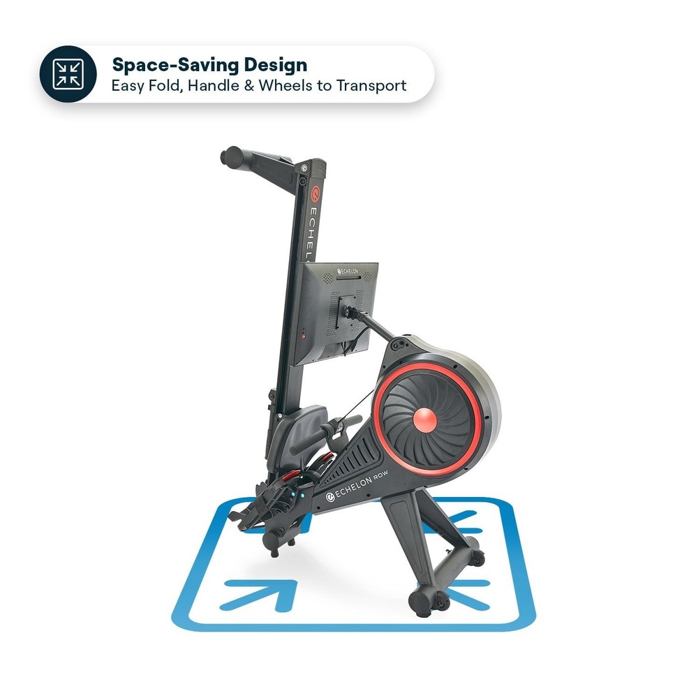 Echelon Row-S Indoor Rowing Machine with Rotating HD Touchscreen