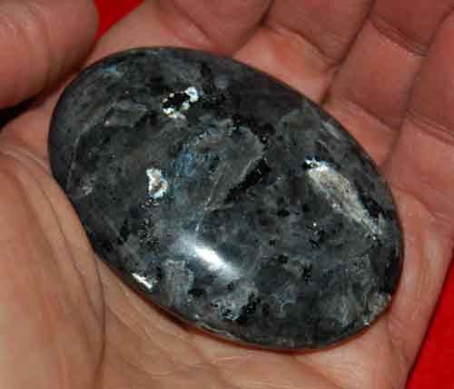 Larvikite Soap-Shaped Palm Stone #3