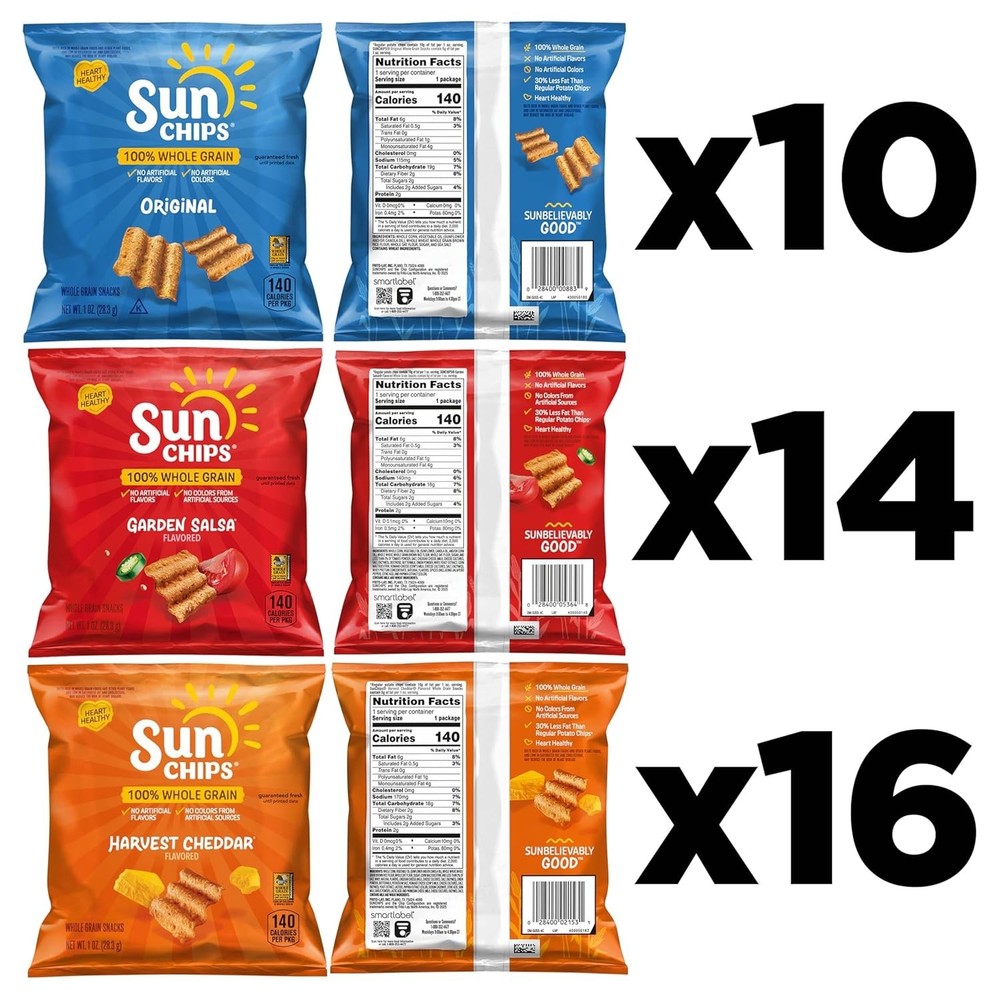 Brand New 100% Whole Grain Chips Variety Pack