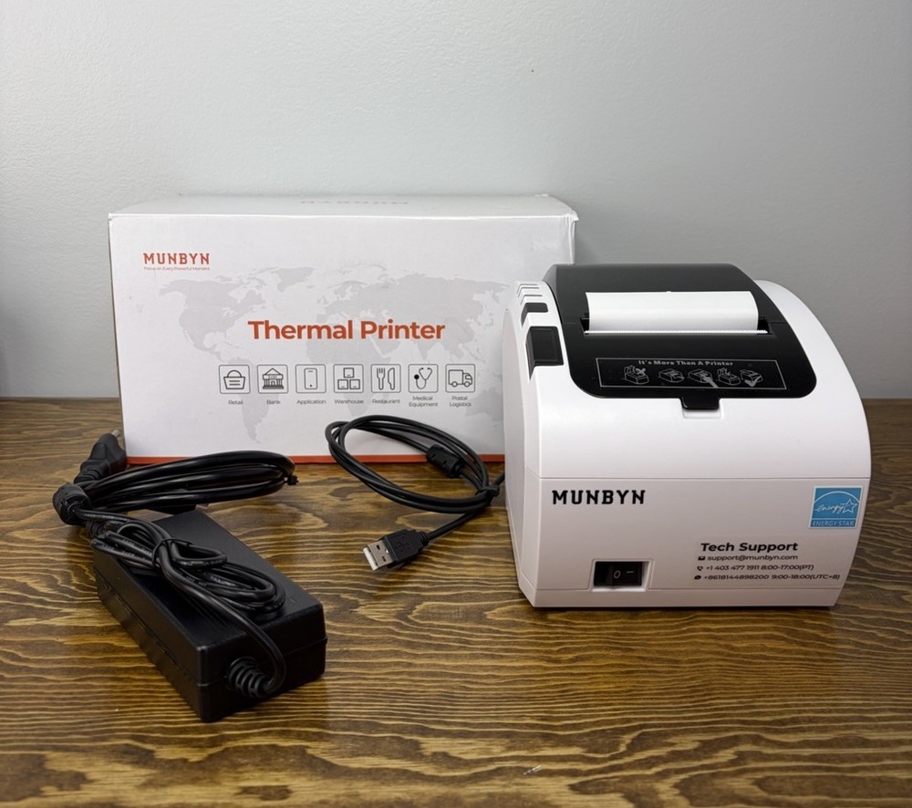MUNBYN Thermal Receipt Printer ITPP047P New Open Box, READY TO SHIP !