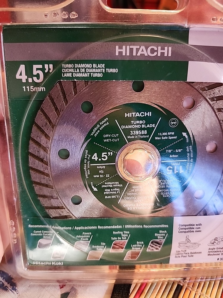 Hitachi 4.5" Turbo Diamond Blade