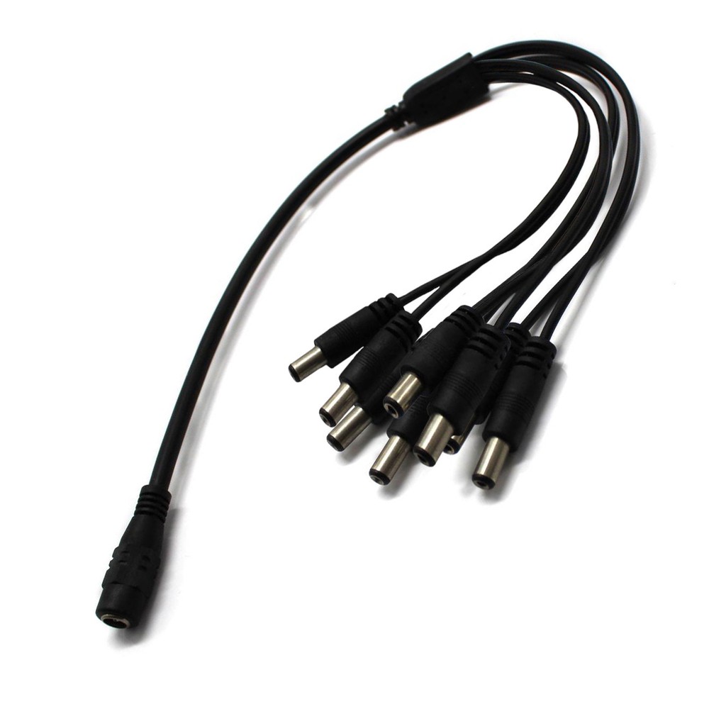 5 Pack - 8 Way Channel DC Power Splitter Adapter Cable for CCTV Security Camera