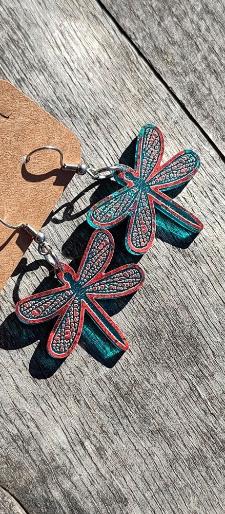 Unique dragonfly dangle earrings, 15 South