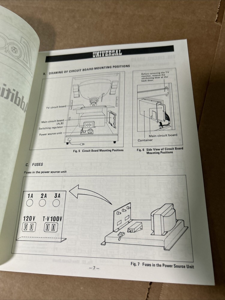 original Lady Bug Additional Universal video game arcade game manual