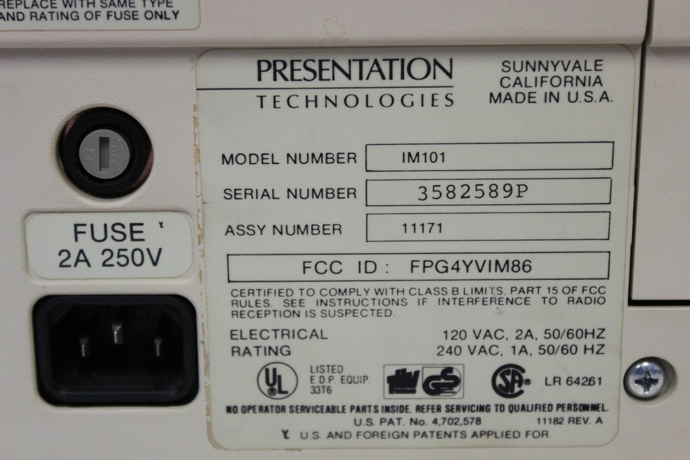 PRESENTATION TECHNOLOGIES IM101 IMAGEMAKER PLUS FILM RECORDER
