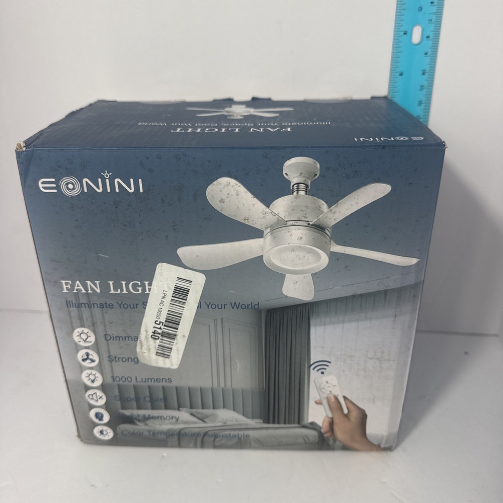 Eonini fan light Add a ceiling fan anywhere (open box return) TESTED 100%.