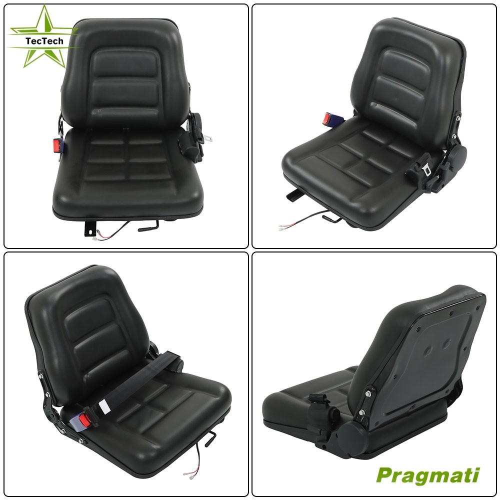 Forklift Seat Universal Adjustable Back & Seatbelt Micro Switch And Slide