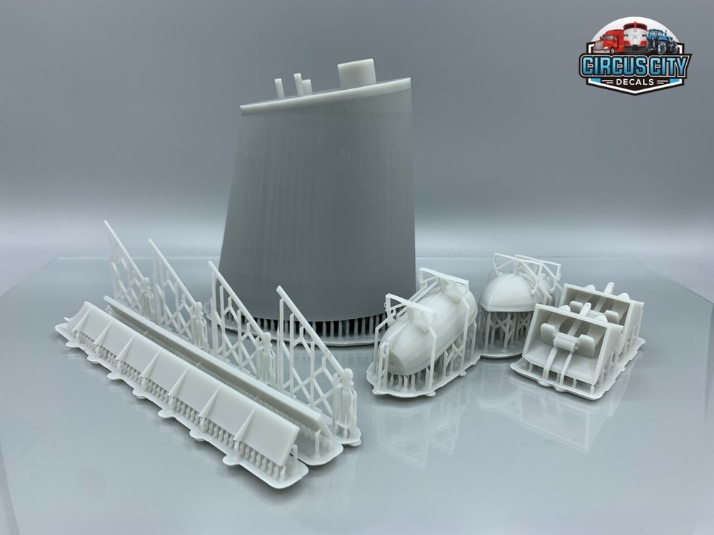 Great Lakes Ore Boat Stack & Parts HO 1:87 Scale