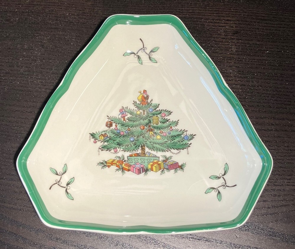 Spode Christmas Tree nut Trinket Dish 5 1/2" wide