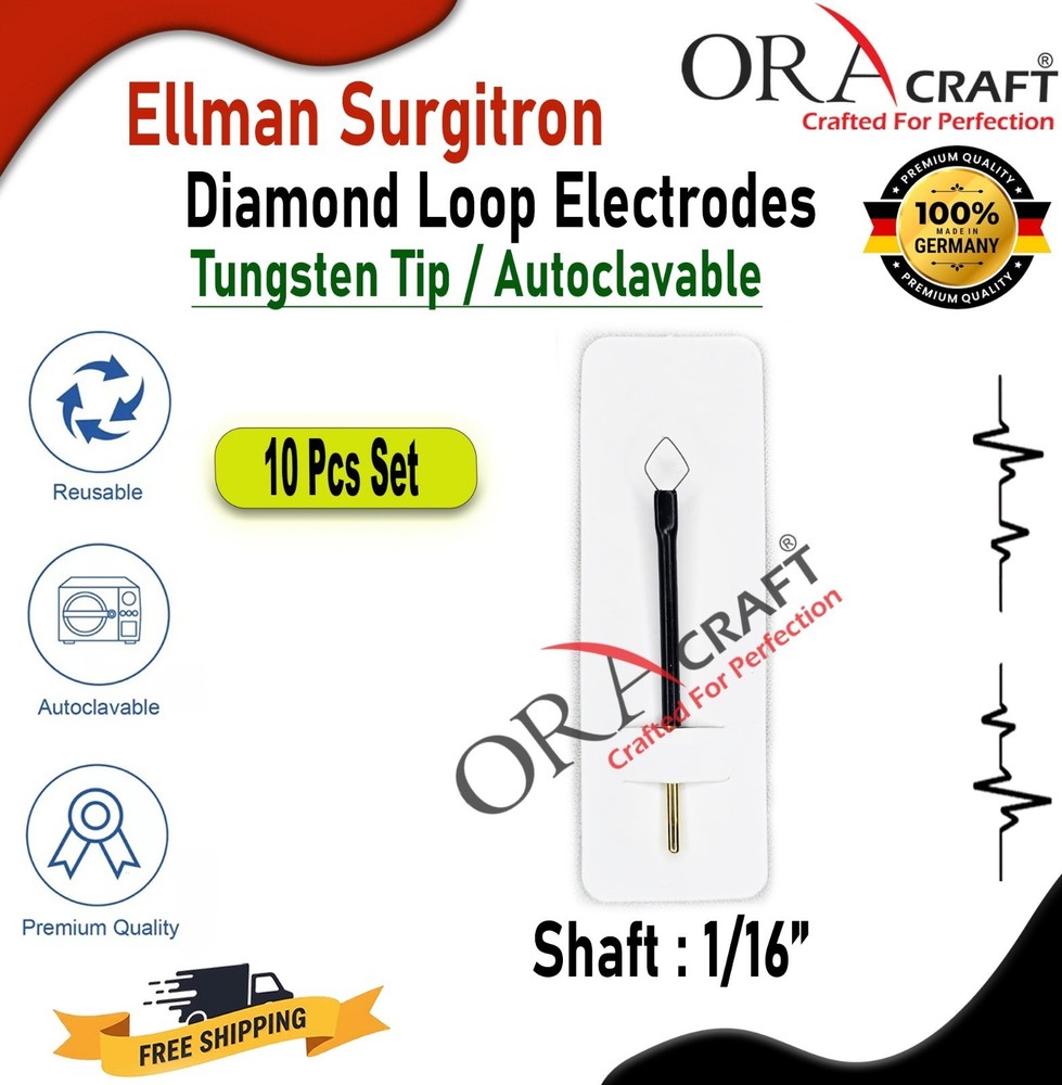 10 Pcs Ellman Surgitron Diamond Loop Electrodes Reusable - Tungsten Tips New CE