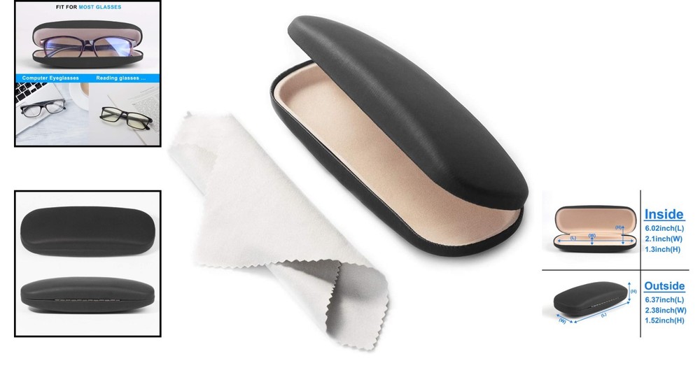 Versatile Hard Shell Glasses Case - Lightweight and Practical for All Eyewear