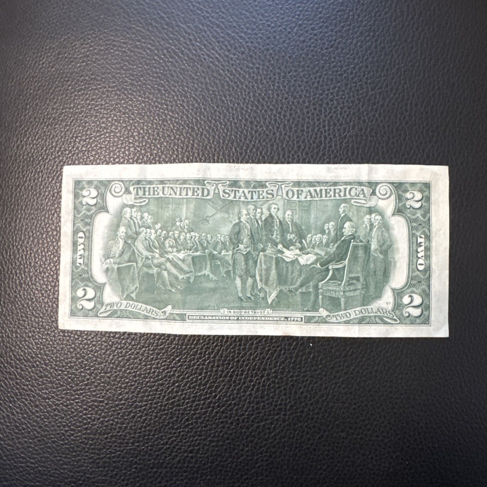 1976 Two Dollar Bill Misaligned Print. Error Note.