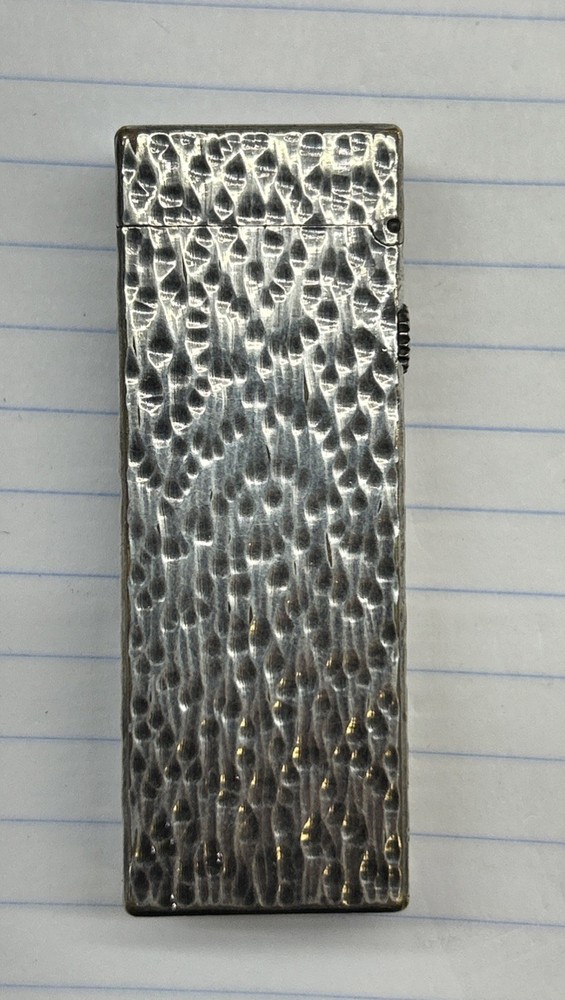 Vintage Dunhill Rolla gas lighter Silver Bark, Untested