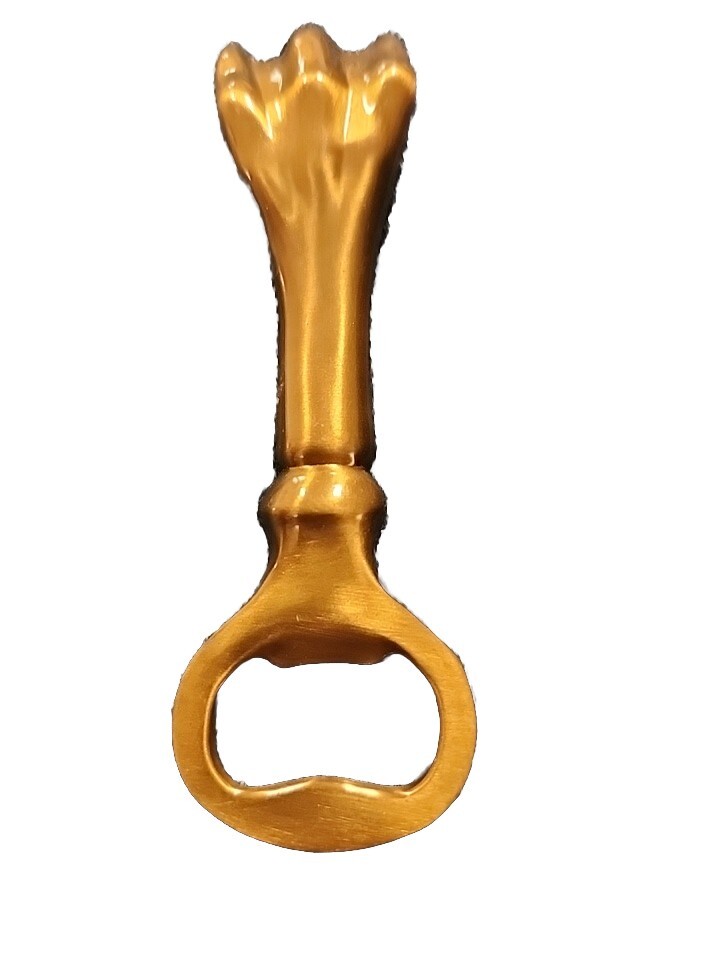 Vintage Solid Brass 4 1/2" Claw Bottle Cap Opener Beer