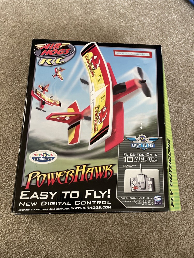 RARE Air hogs POWERHAWK Biplane 27mhz 2006 SpinMaster