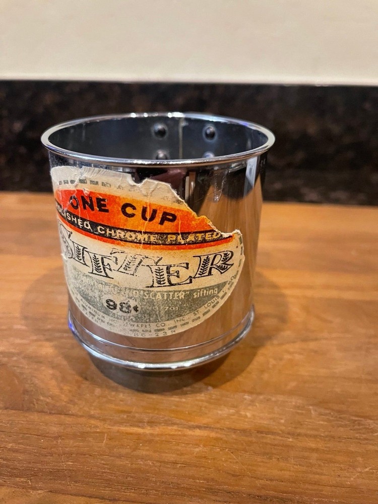 One Cup Polished Chrome Plated Sifter