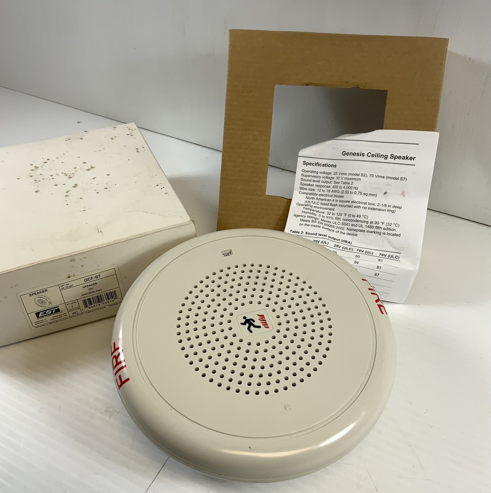 New EDWARDS GCF-S7 Speaker  70 Volt Fire Alarm