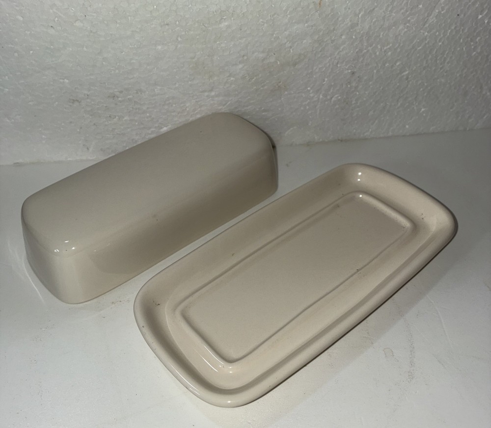 Corelle Coordinates Stoneware Butter Dish with Cover Solid White