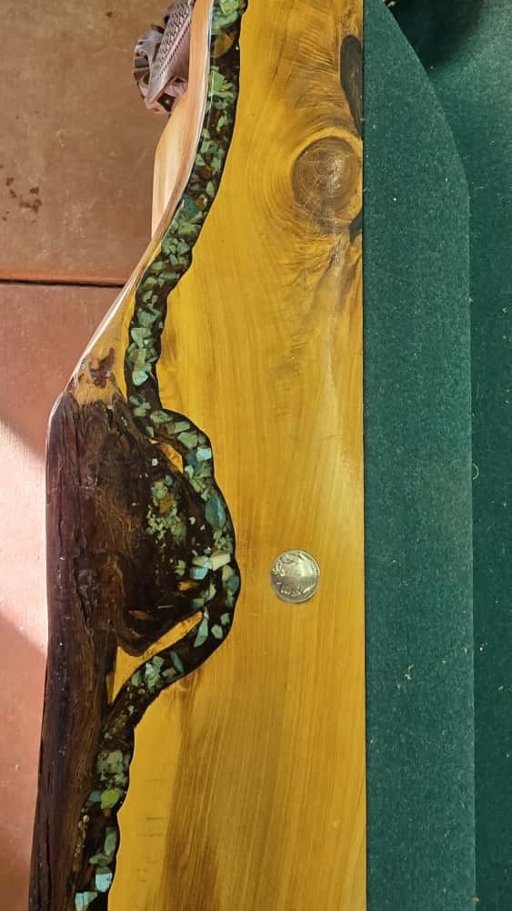 Turquoise Inlaid Pool Table