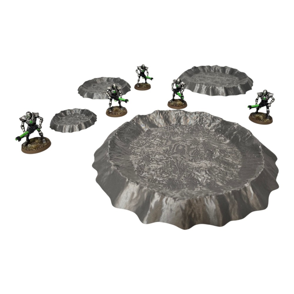 3D Printed Terrain Battlefield Blast Craters Set 2 Great For 40K / Kill Team