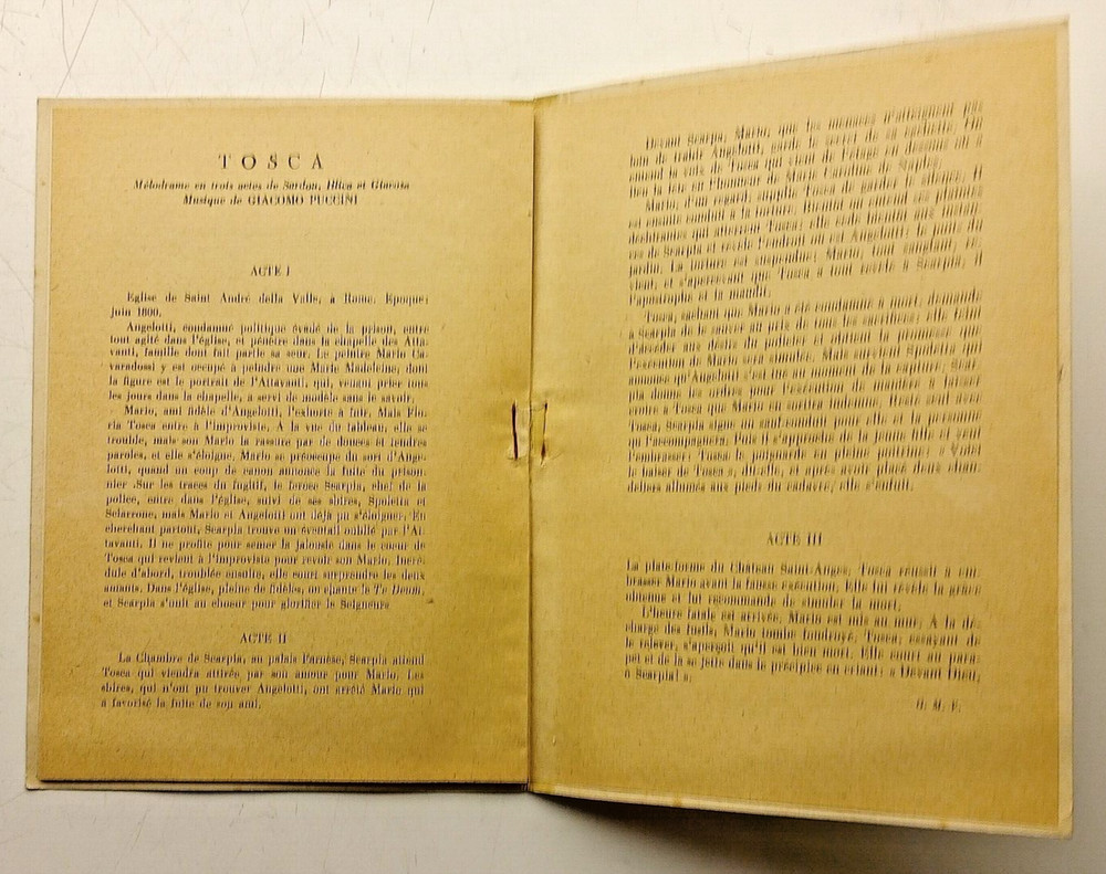 2 x Teatro Reale Dell' Opera programme 1944 Tosca & Othello programmes