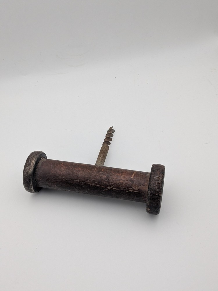 Vintage Corkscrew Made From Cotton Bobbin
