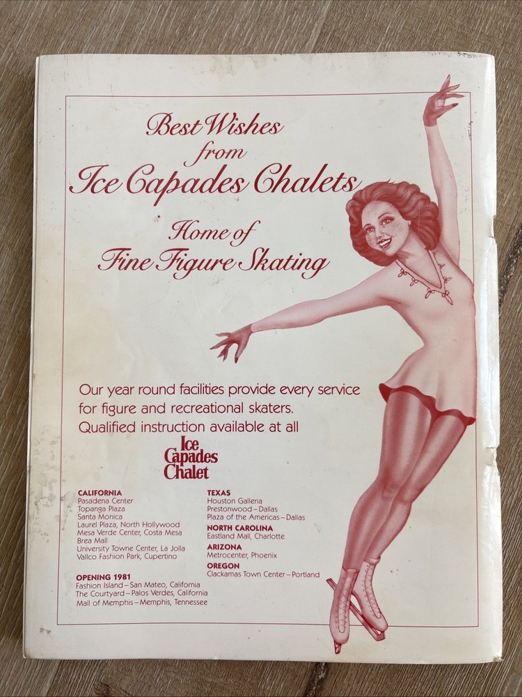 1982 SOUTHWEST PACIFIC CHAMPIONSHIPS Figure Skating Program Paramount CA Vintage