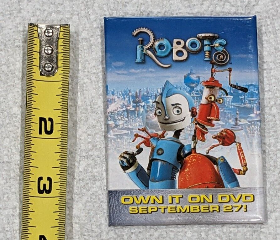 ROBOTS DVD MOVIE RELEASE PROMO BUTTON