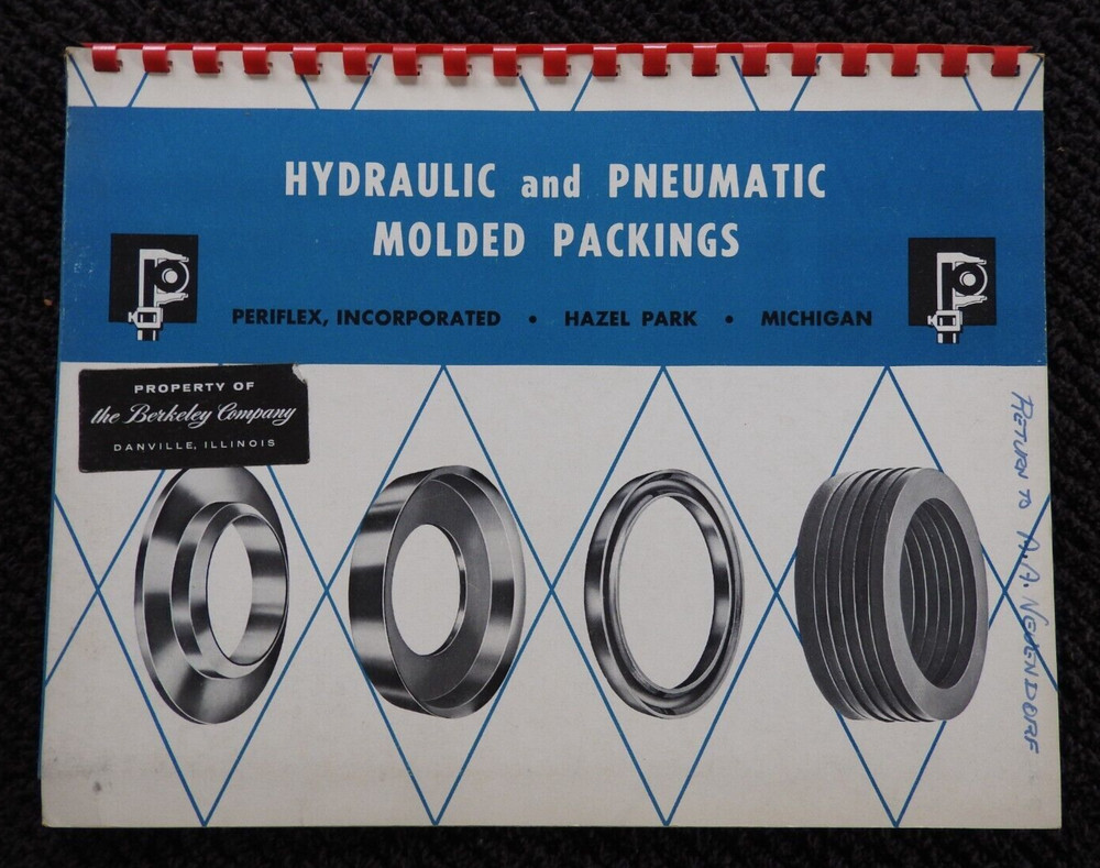 1957 Periflex Incorporated Molded Packings Engineering Catalog Hazel Park MI
