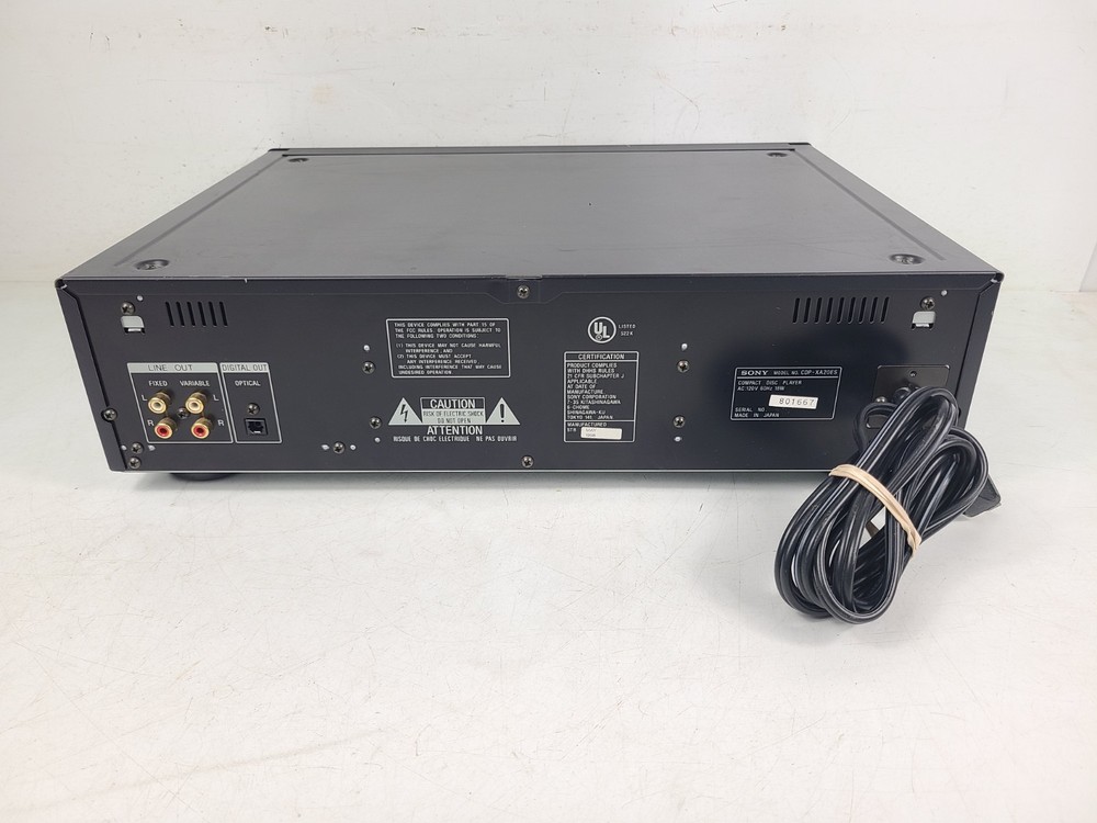 SONY CDP-XA20ES Compact disc Player CD Pulse D/A converter