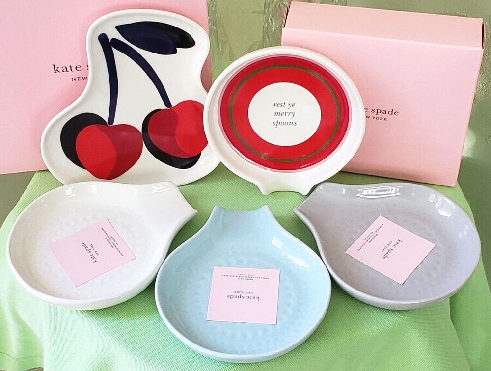 KATE SPADE SPOON REST:NWT CHERRY DOT, WILLOW DRIVE, or MERRY & BRIGHT