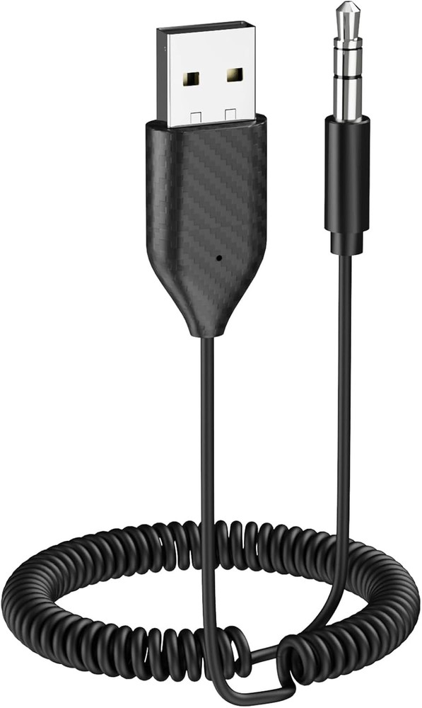 ZIOCOM Bluetooth Aux Adapter for Car, USB 5.2 Receiver, 3.5mm Black