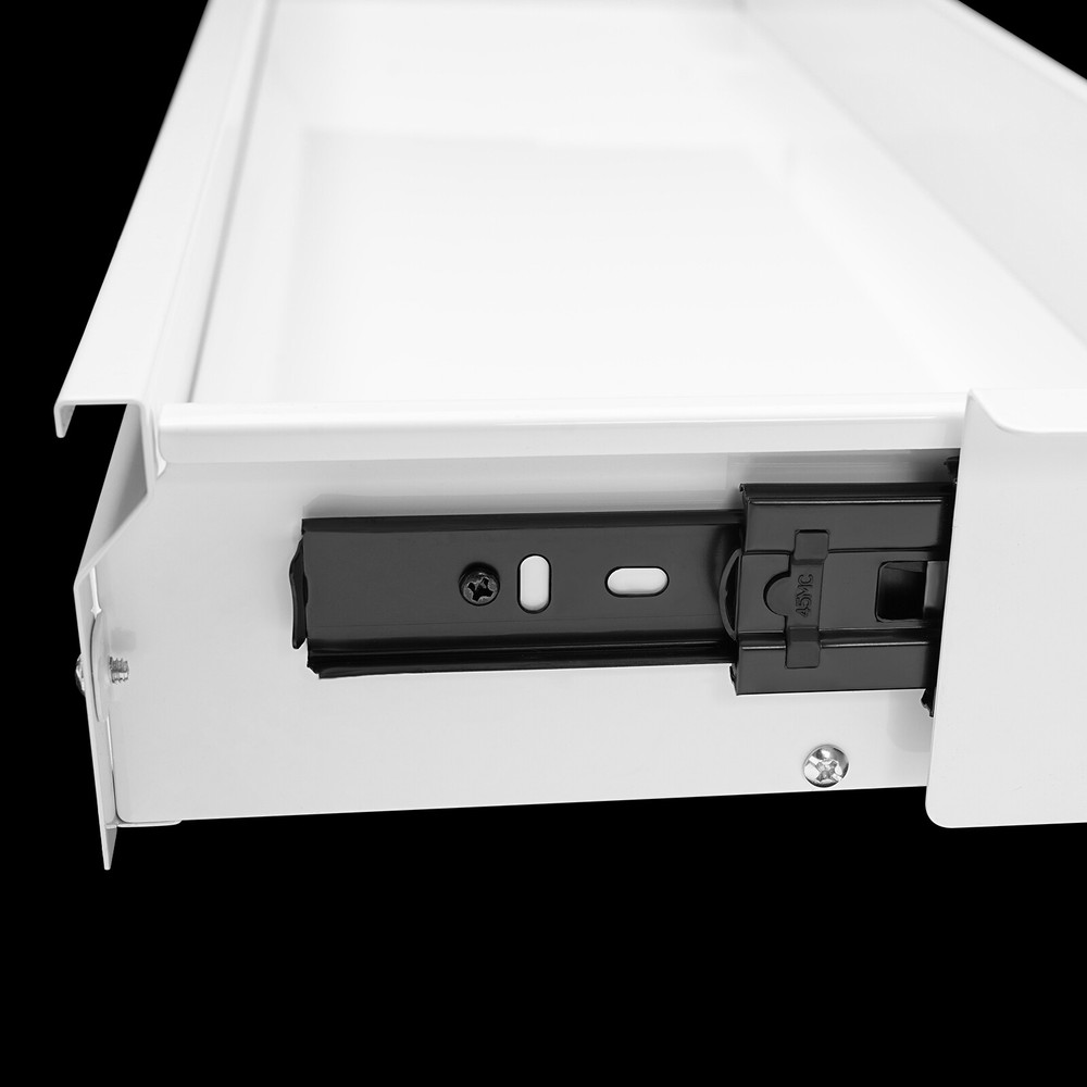 33" White Sliding Pull-Out Desk Drawer - Space Saver Organizer