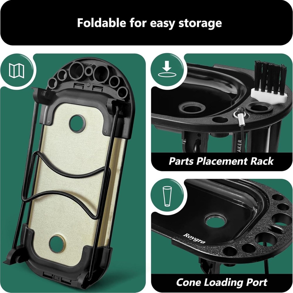 Foldable Rolling Tray Set with Cone Loader, Cone Filler, Blunt Roller - Pre Roll