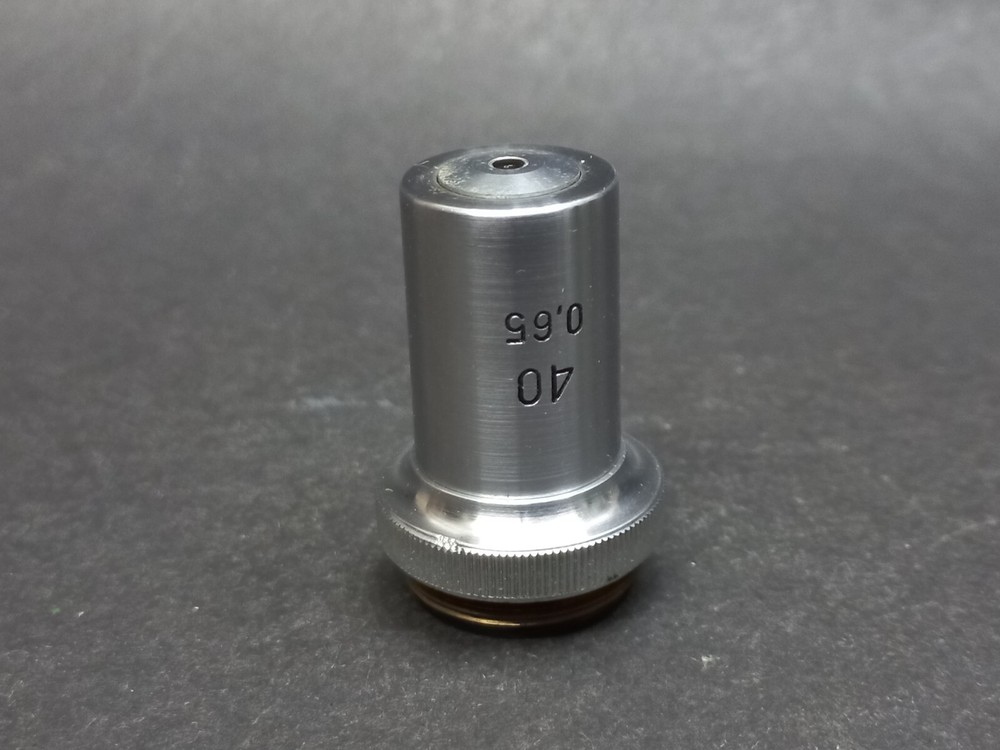 Soviet Vintage Microscope Lens LOMO 40/0,65, USSR Microscope Accessories