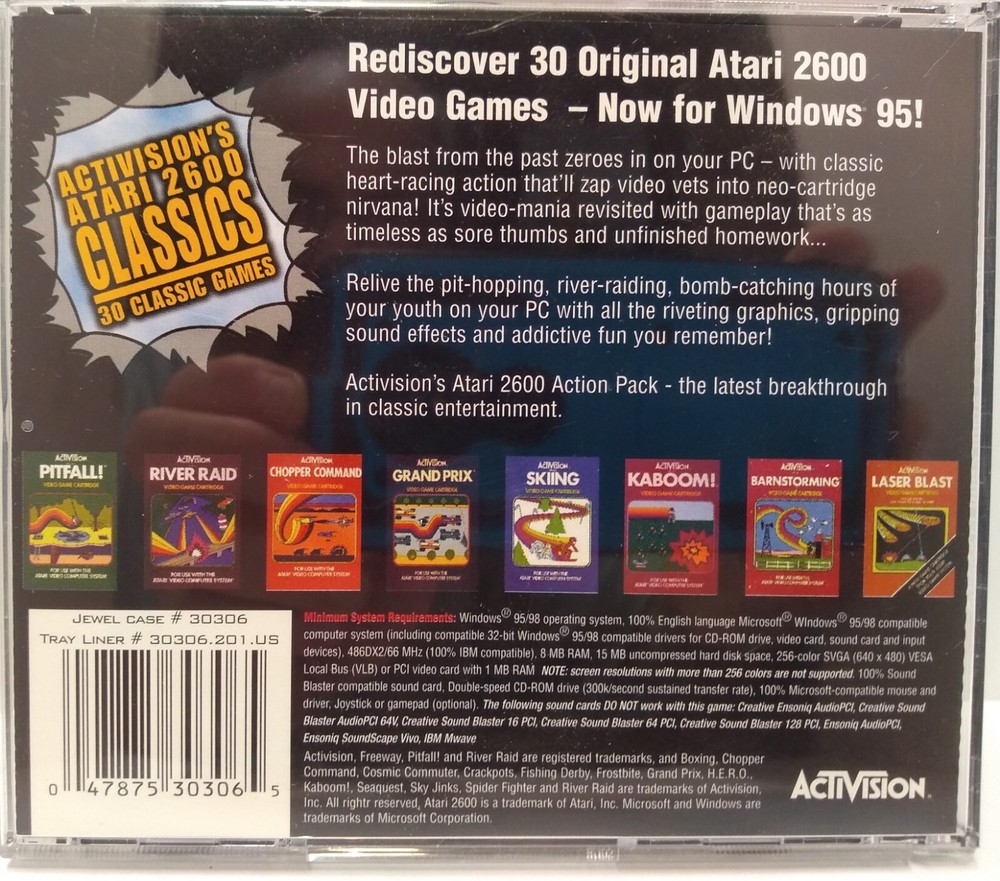 Activision's Atari 2600 Classics 3D Classic Games (PC, 1999) Windows 95