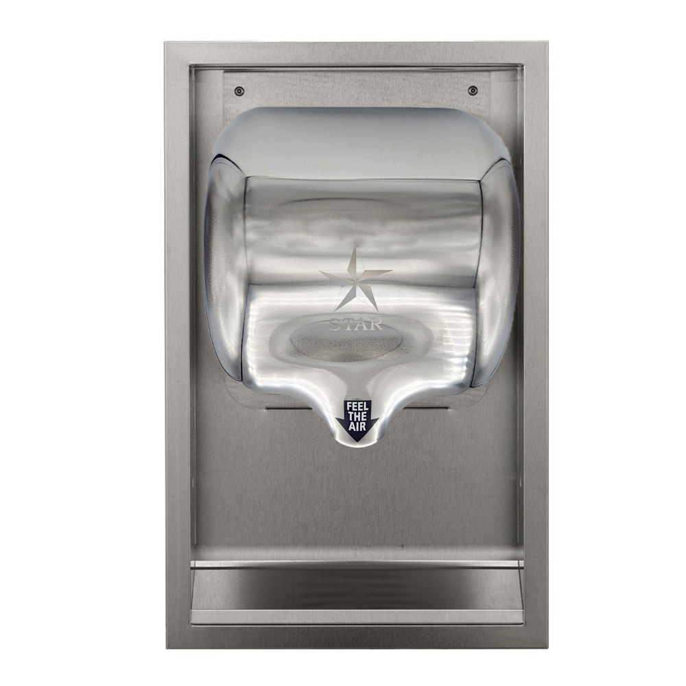 Shine LED Commercial Automatic Hand Dryer Energy Efficient Surface Mount Chrome