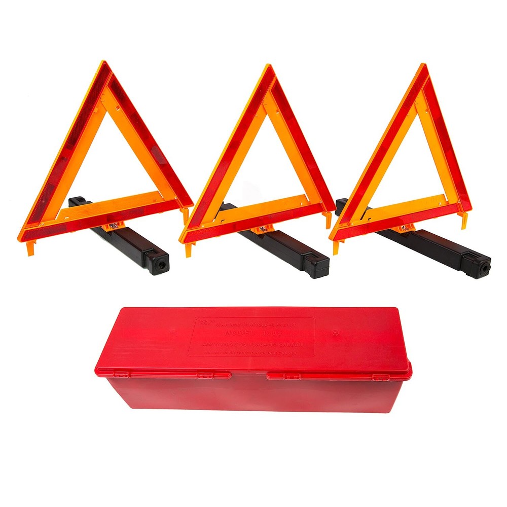 TRIANGLE EMERGENCY ROAD REFLECTORS WITH CASE